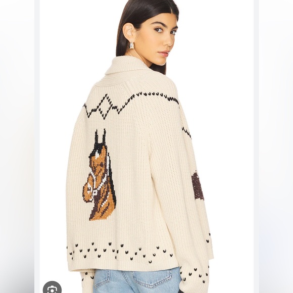 The Great. Lodge Horse Cardigan *as seen on The Pitt* size 3 or Large - Picture 7 of 12